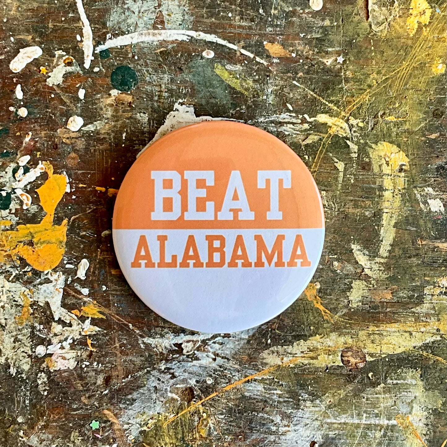 Beat Alabama pin back button