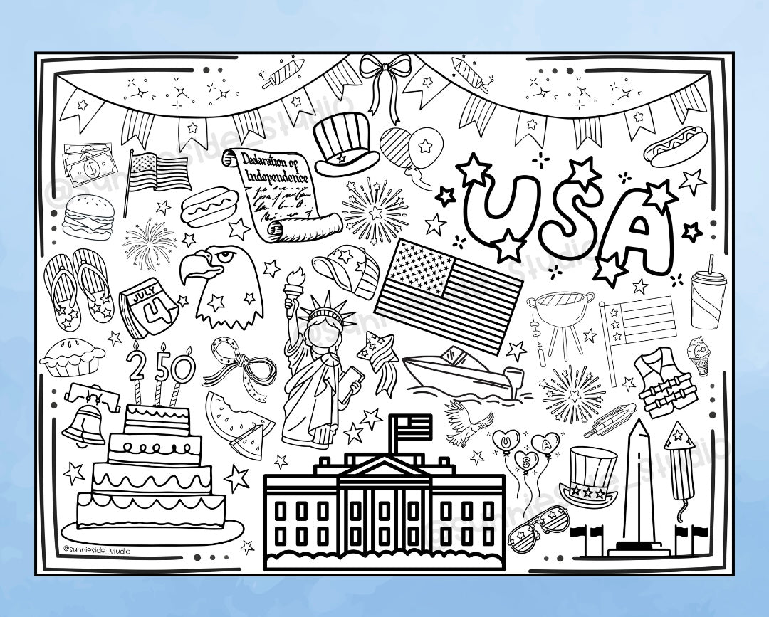 "HBD America" Busy Banner