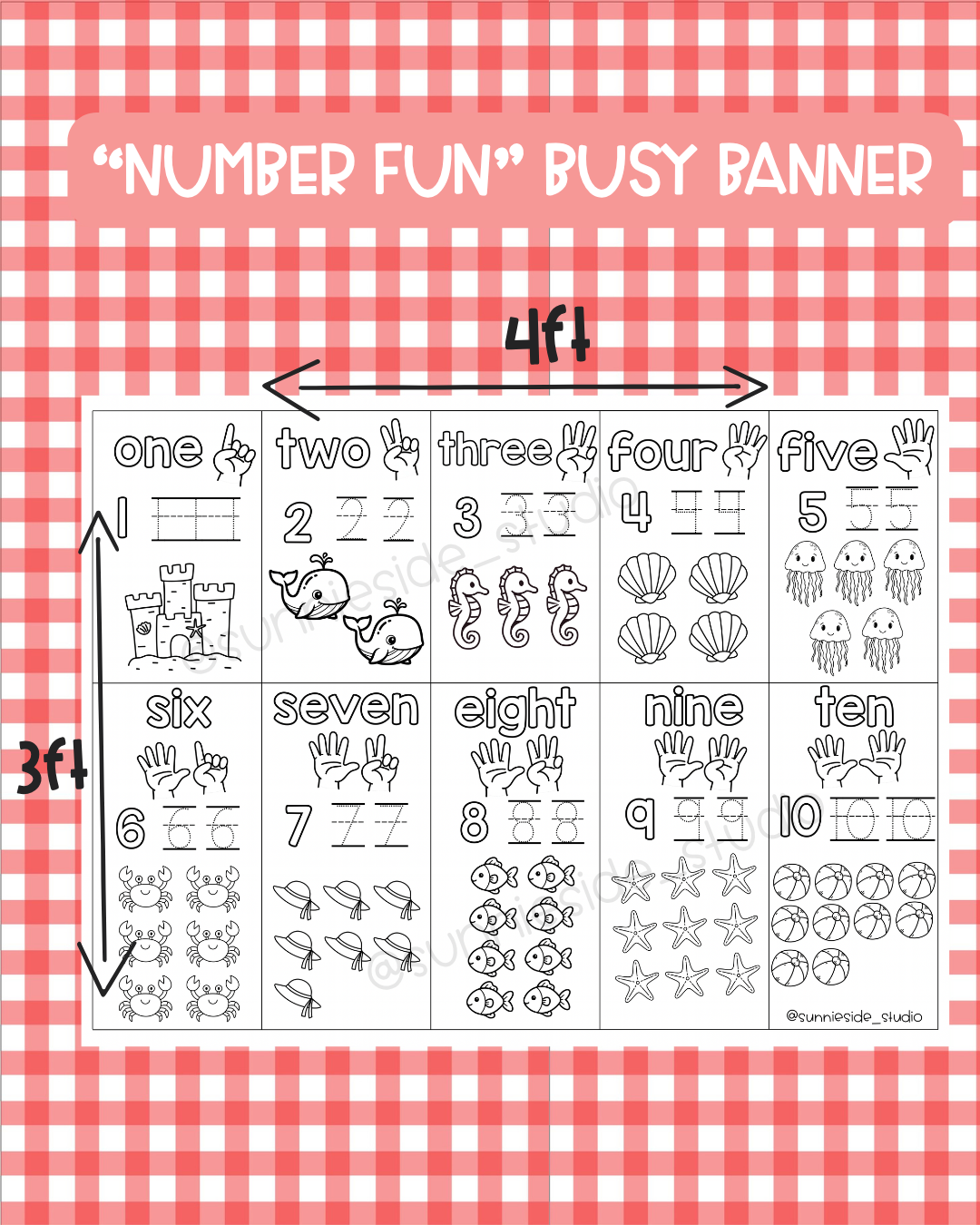 "Number Fun" busy banner