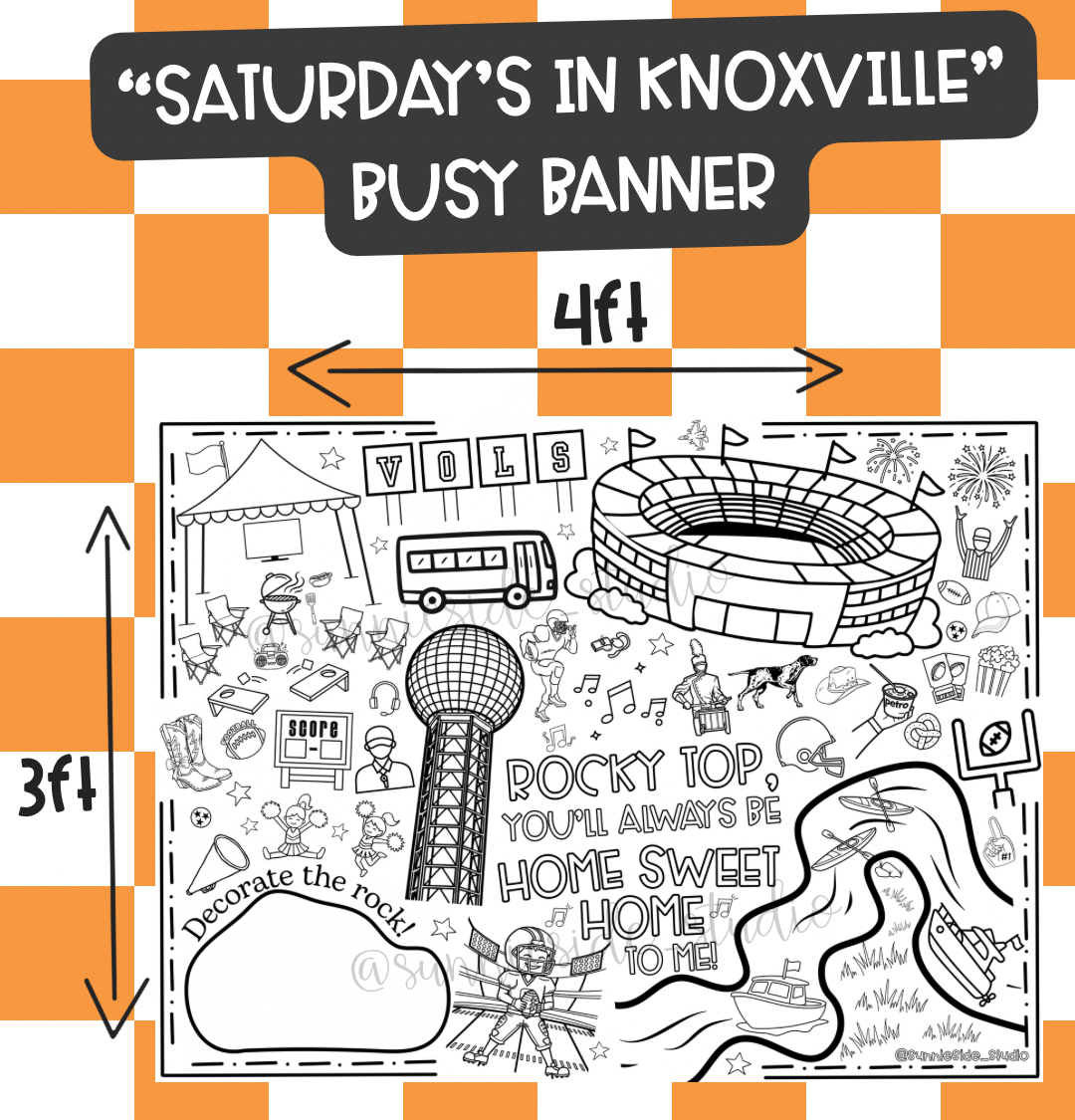 "Saturday's in Knoxville" busy banner