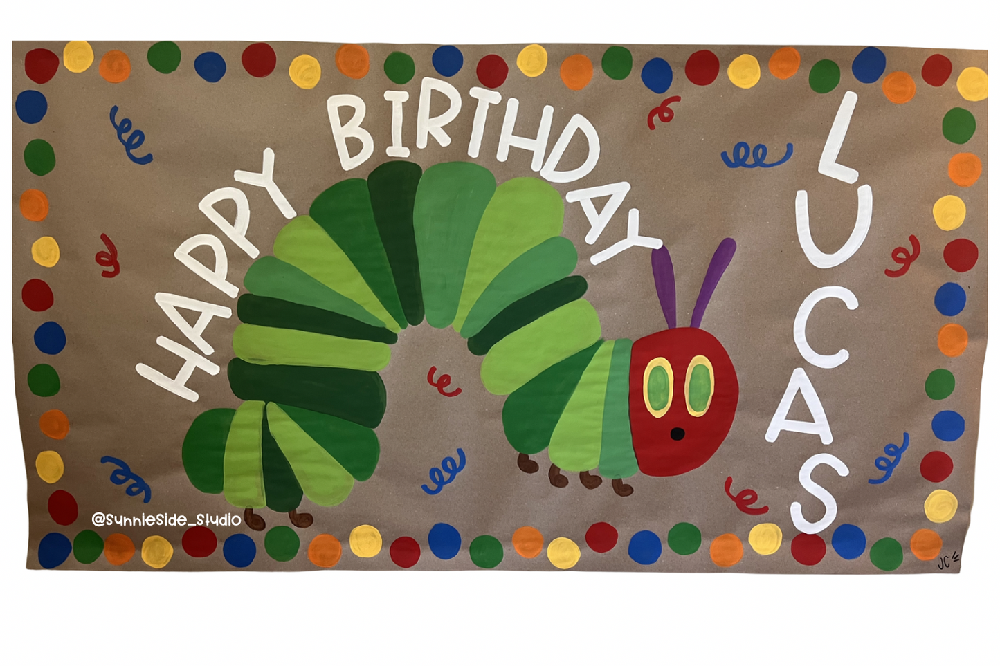 5ft Custom Hand Painted Paper Banner