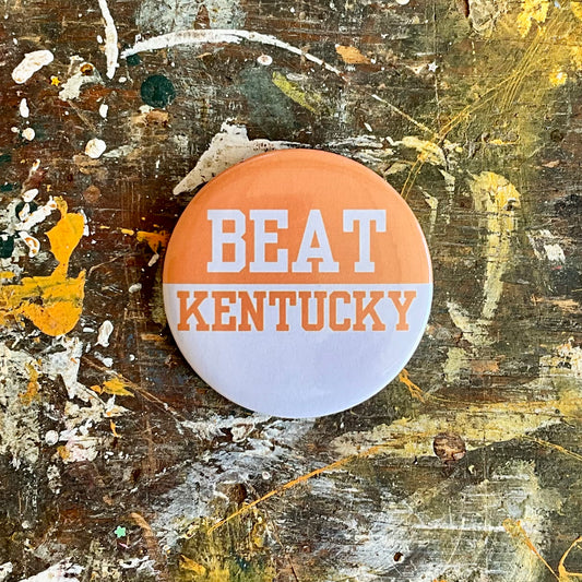 Beat Kentucky pin back button