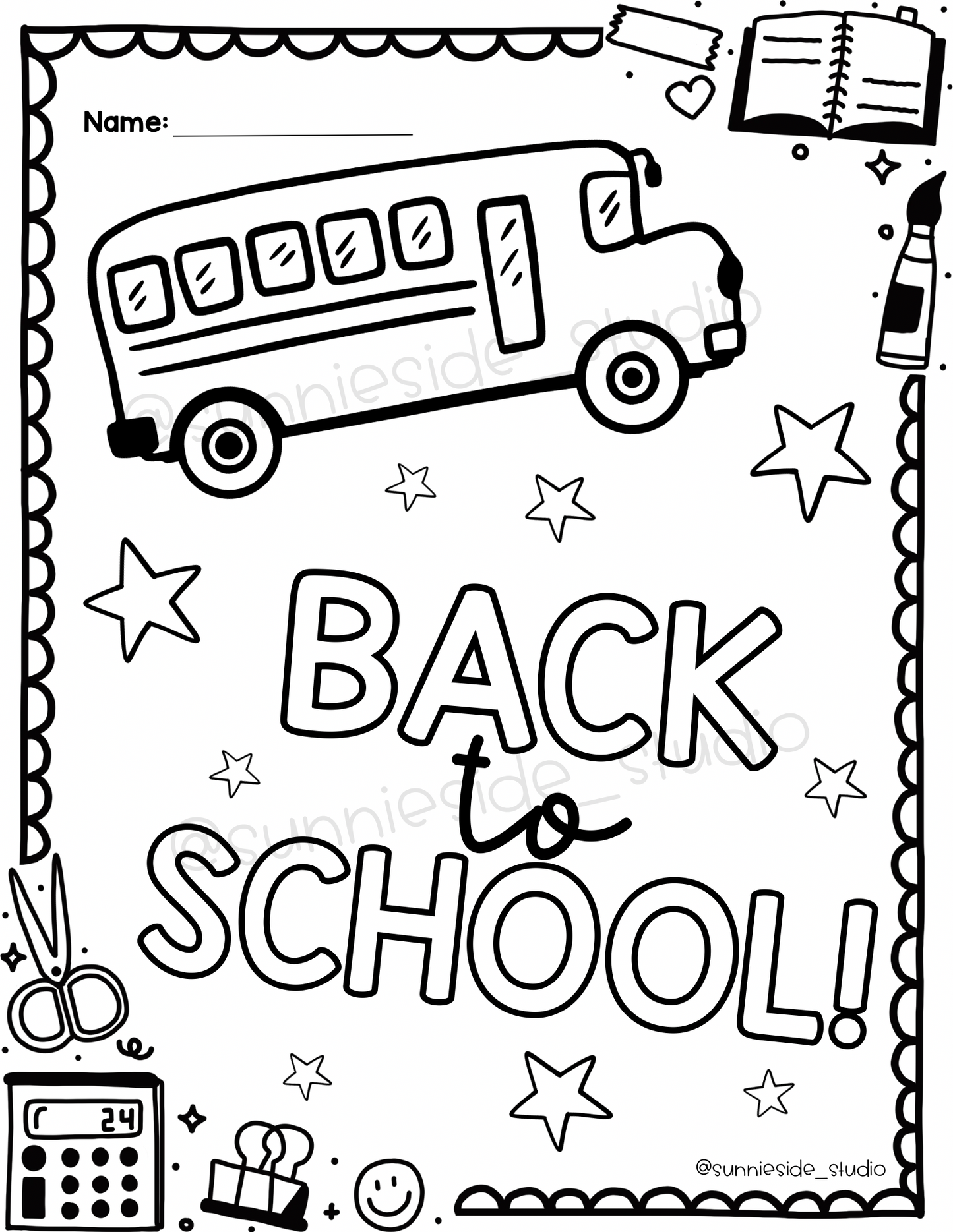 Back to School activity packet
