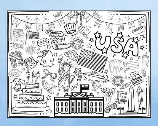 "HBD America" Busy Banner