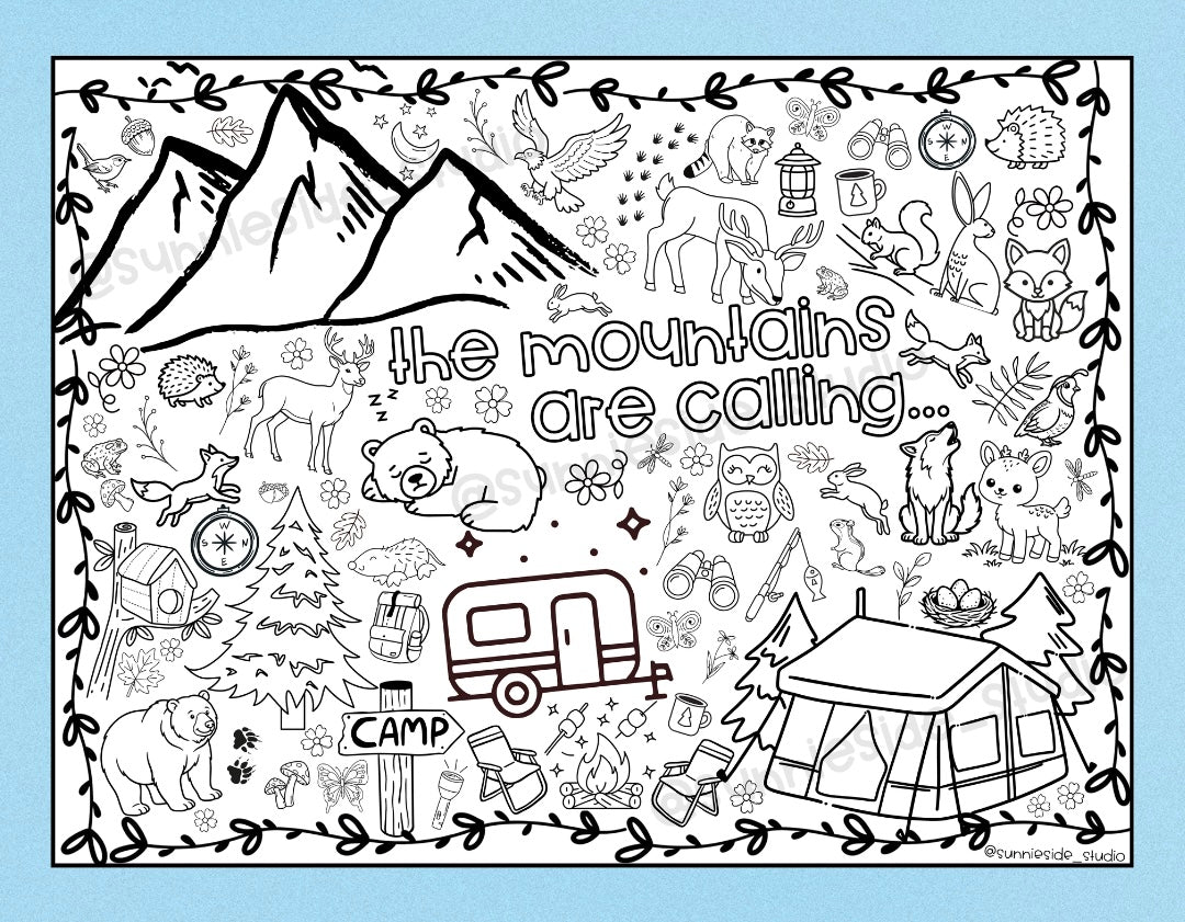 "To the Mountains" Busy Banner