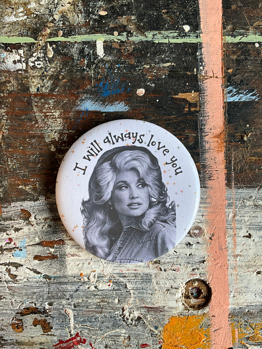 "I will always love you" / diamond background Dolly button