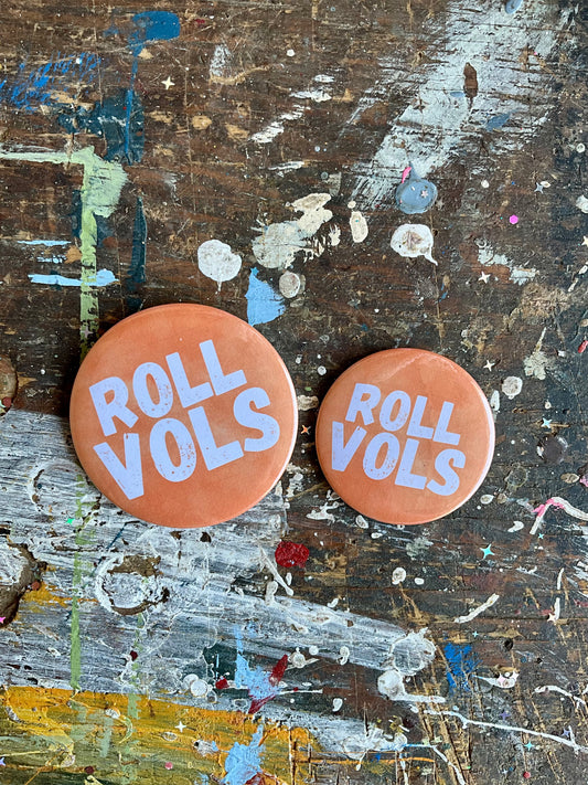 "ROLL VOLS" white letters/orange background button