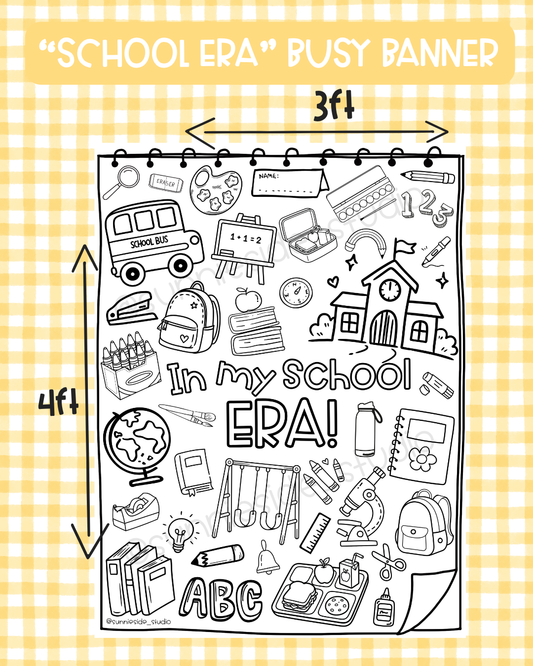 "School Era" busy banner