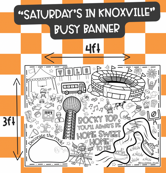 "Saturday's in Knoxville" busy banner