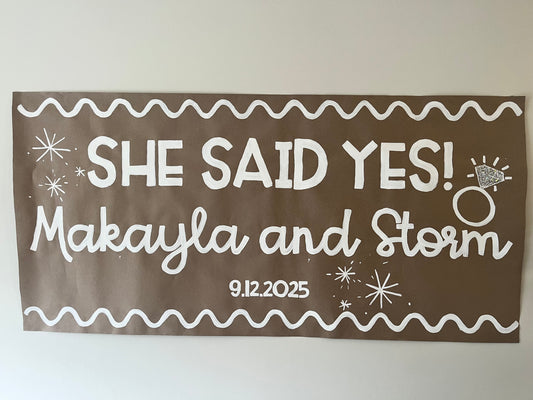 Custom 6ft Hand Painted Paper Banner