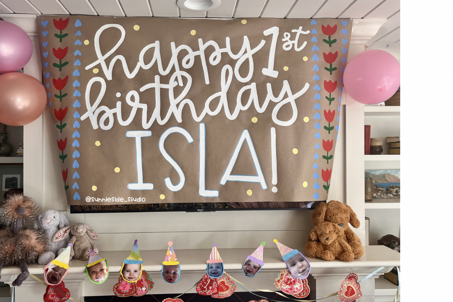 5ft Custom Hand Painted Paper Banner